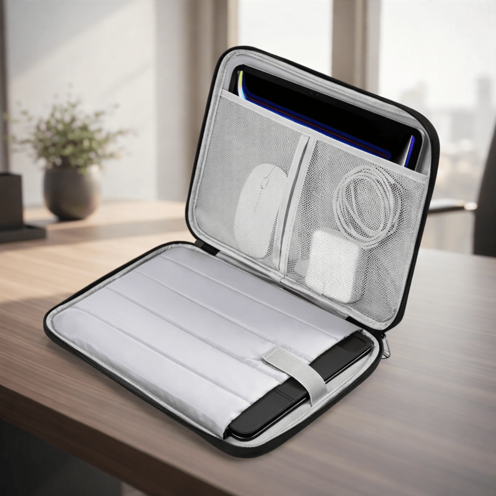 Unisex wasserdichte Laptoptasche bis 13 Zoll mit Stoßschutz; perfekt für Reise, Büro & Pendler.