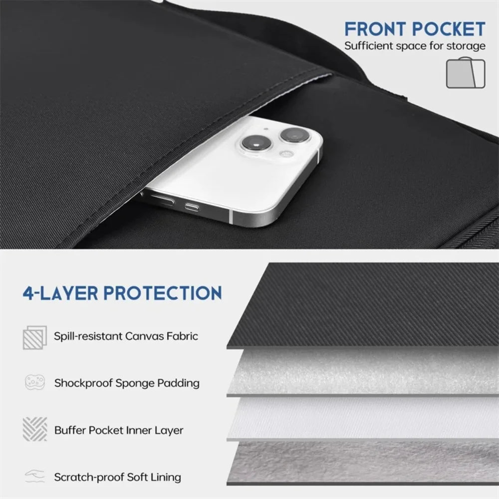 Wasserdichte Laptoptasche mit stoßfestem Schutz für 11-13 Zoll Notebooks; strapazierfähig.