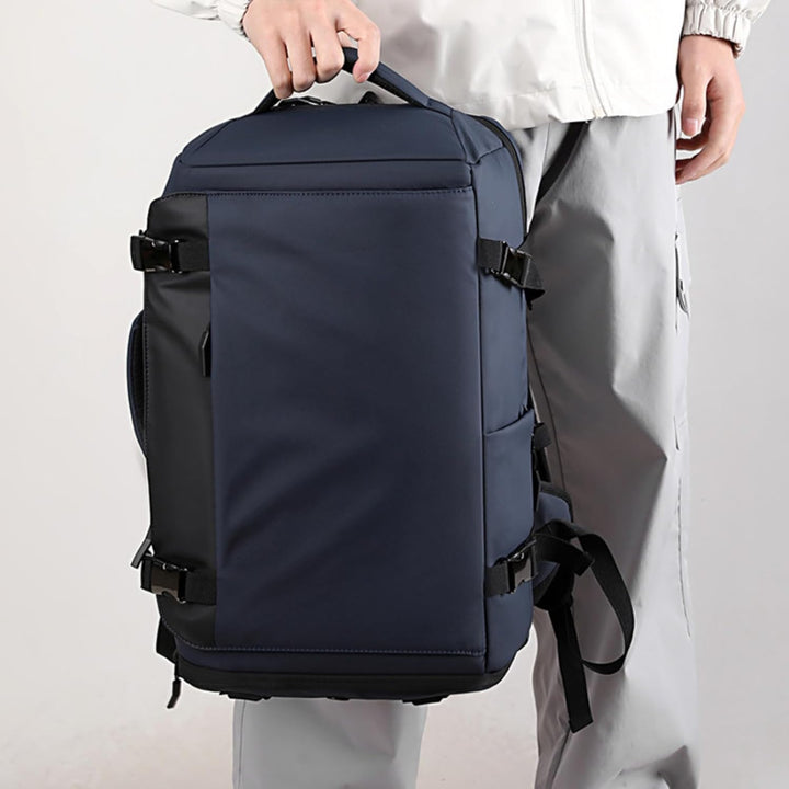 Unisex wasserdichter 15 Zoll Laptop-Rucksack mit USB-C Port & Seitenöffnung für Pendler & Reisen.