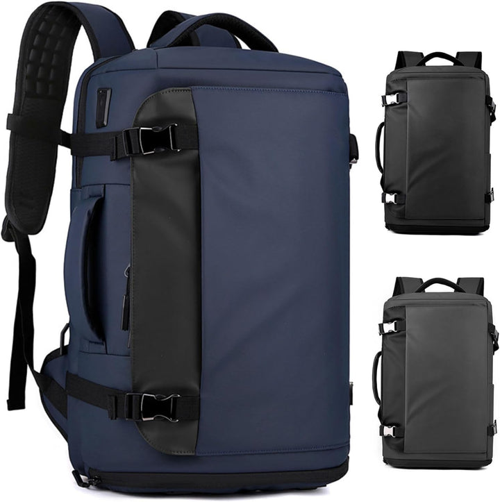 Moderner unisex 15 Zoll Laptop-Rucksack mit USB-C & Seitenöffnung. Wasserdichtes Design für Pendler & Reisen.