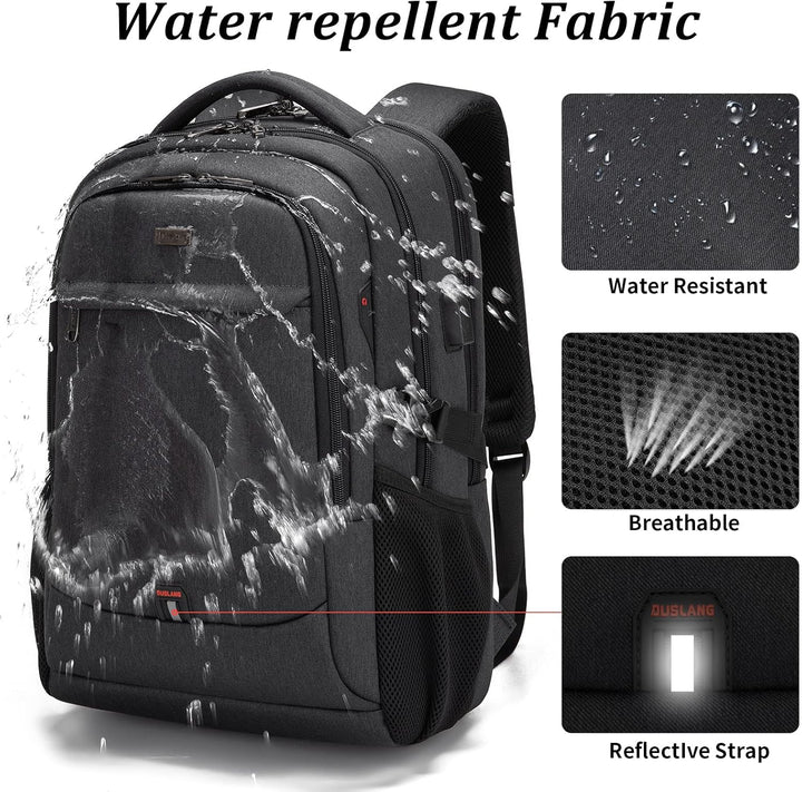 Geräumiges Laptopfach im Unisex Reiserucksack, bietet sicheren Schutz für Notebooks.
