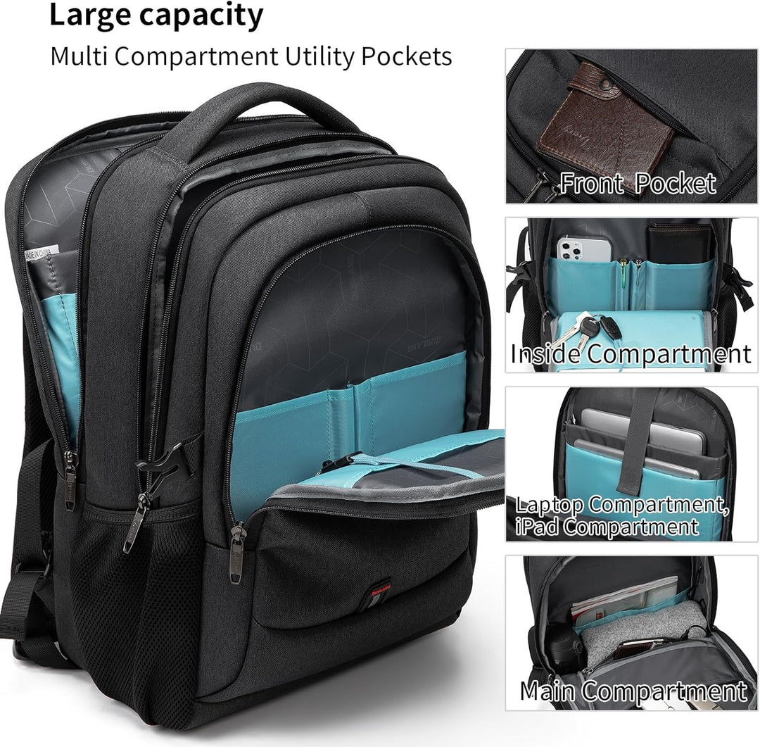 Spezielles Tabletfach im Unisex Laptoprucksack, neben dem USB-Port.