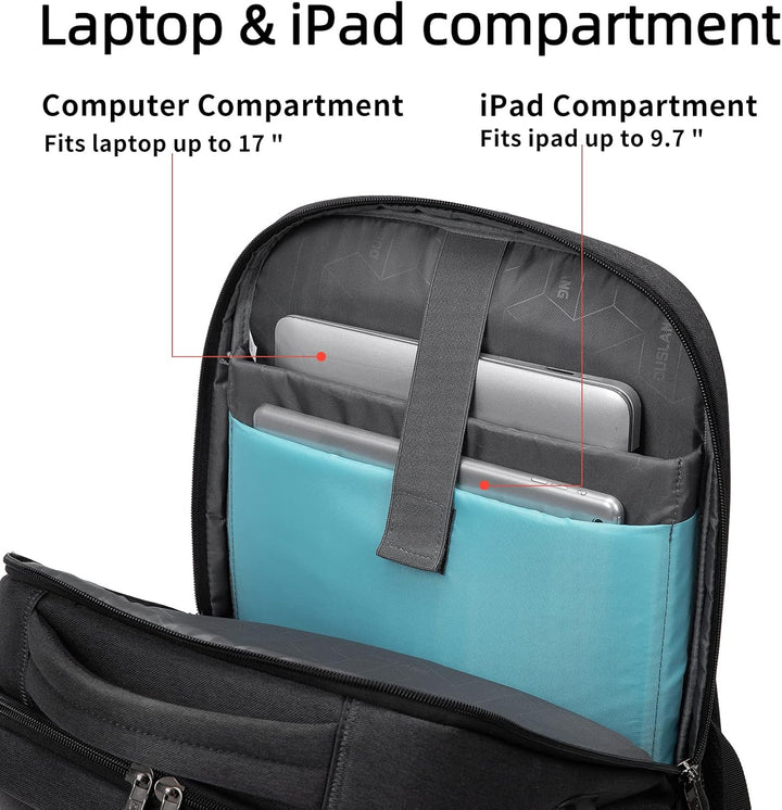 Ideal für Studenten: Unisex Tagesrucksack mit Laptopfach, USB-Port & viel Stauraum.