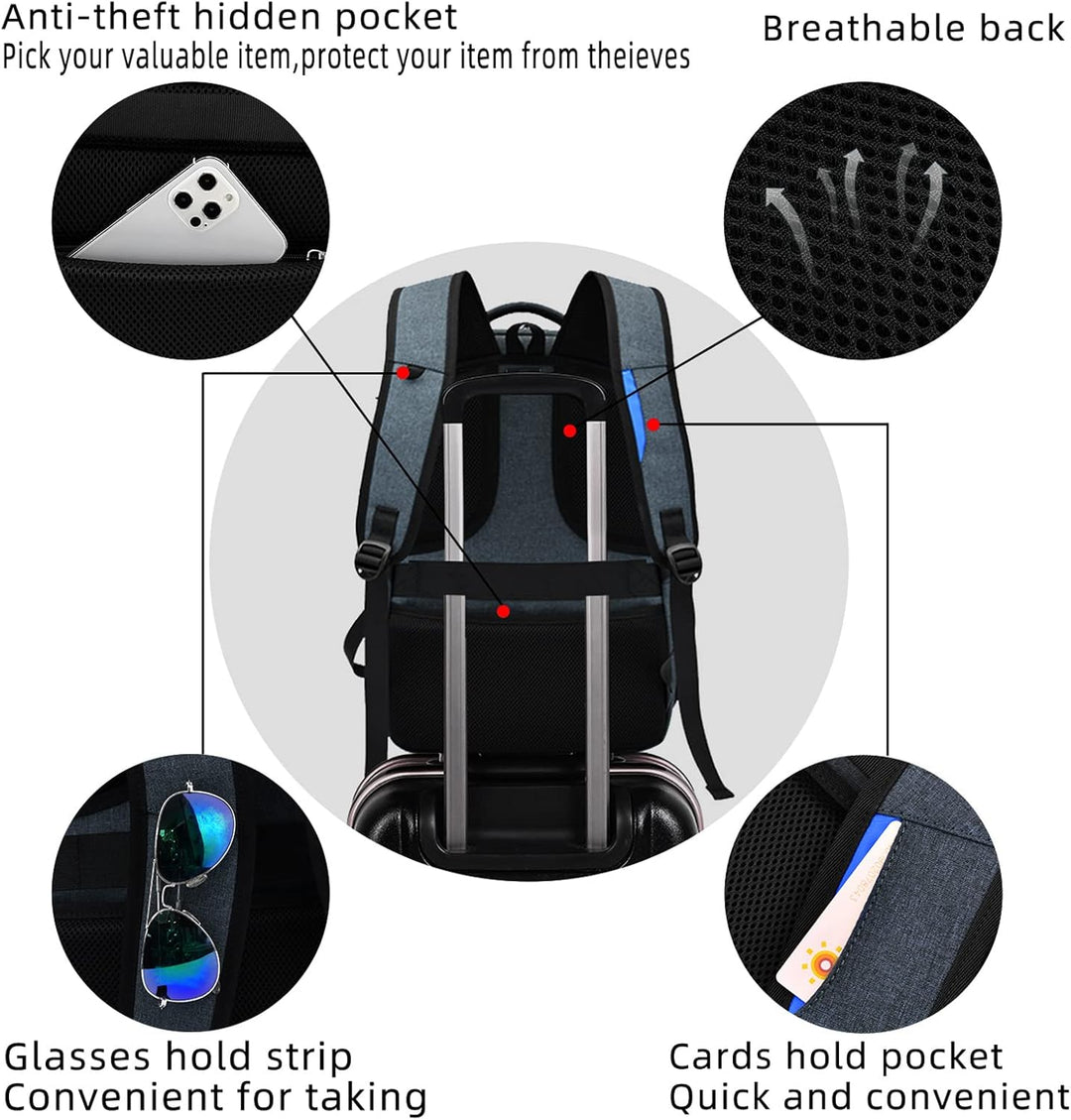 Unisex Fashion Rucksack für Freizeit & City-Trips, mit USB-Anschluss & Laptopfach.