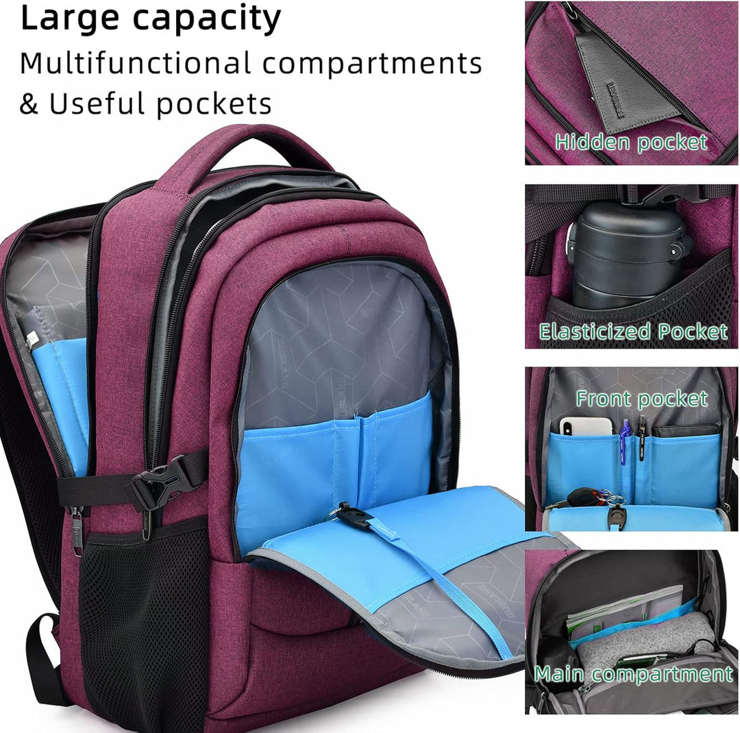 Vielseitiger Unisex Rucksack für Uni, Schule und Büro, wasserdicht, mit USB.