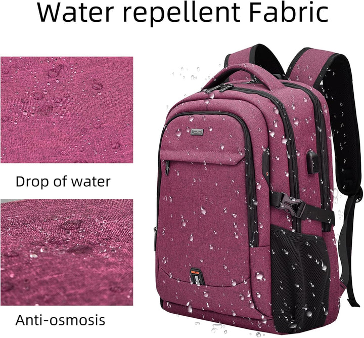 Moderner Unisex Rucksack in Grau, mit Laptopfach & USB-Port, ideal für Business.