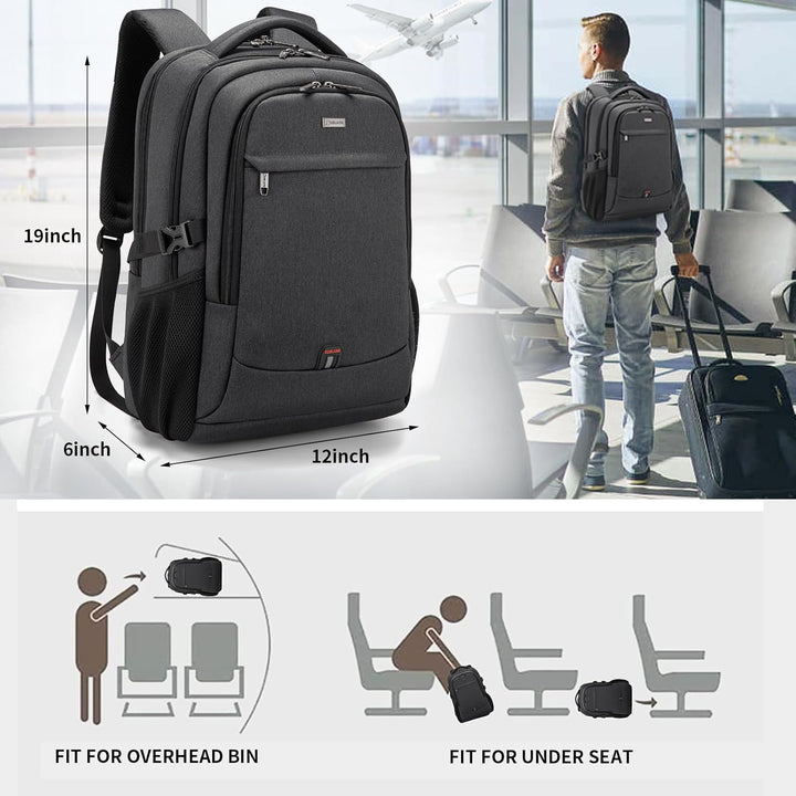 Sicherer Laptop-Transport mit dem wasserdichten Unisex Rucksack & USB-Ladeport.