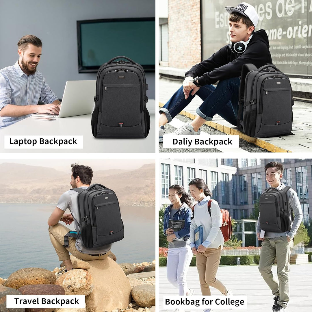 Effiziente Organisation im Unisex Reiserucksack mit Laptopfach & USB-Anschluss.