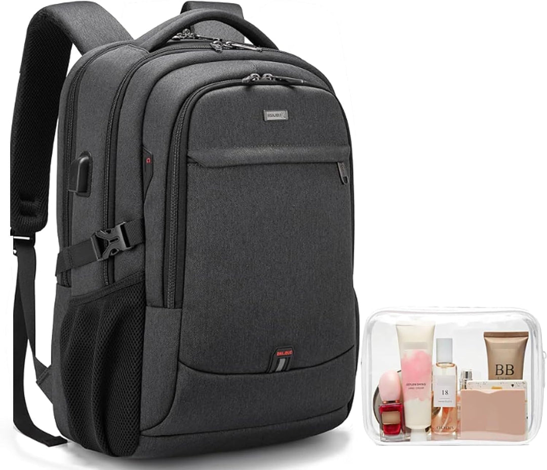Unisex Business-Rucksack mit verstecktem Reißverschluss, USB-Port & Laptopfach.