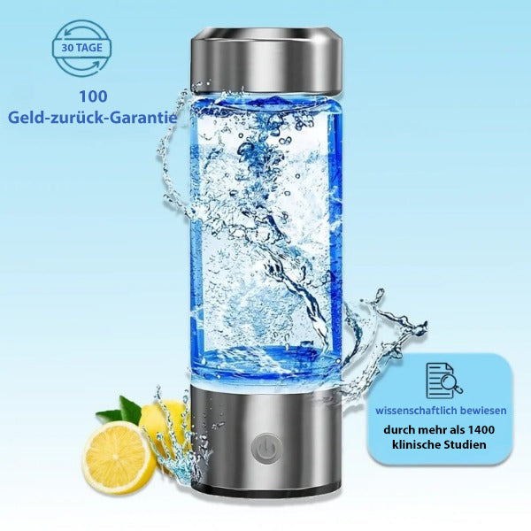 Unisex Wasserstoff-Wasserflasche für Vitalität, gesunde Haut & Wohlbefinden. Fördert Hydratation & Antioxidantien.