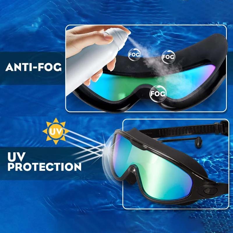 Robuste Unisex Schwimmbrille mit Silikon, Weitwinkel, Antibeschlag & UV-Schutz. Dauerhafter Komfort beim Schwimmen.