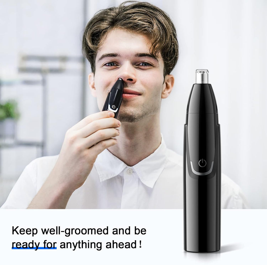 Unisex wiederaufladbarer Nasen- und Ohrentrimmer für schmerzfreie Haarentfernung. Elektrischer Gesichtstrimmer.