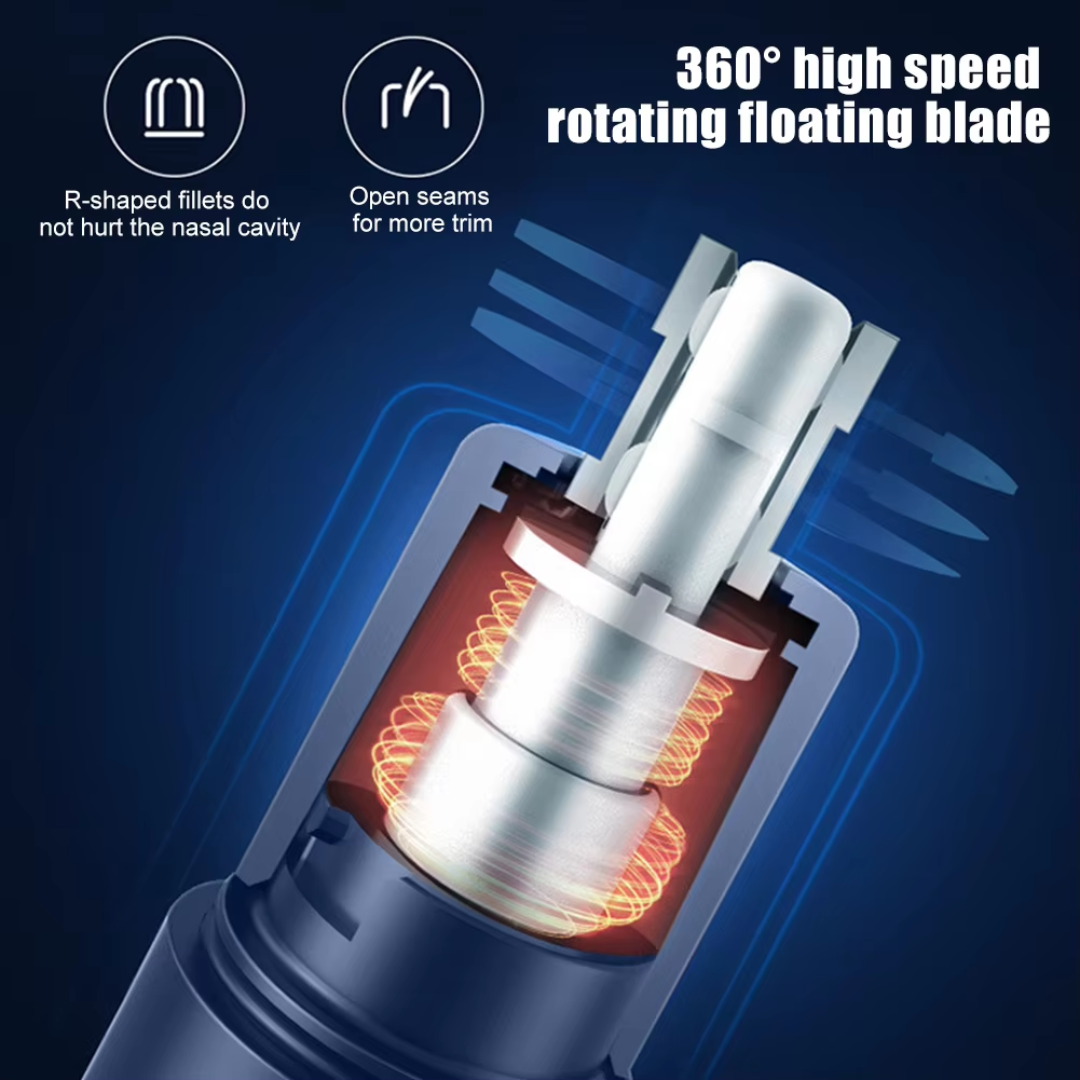 Vielseitiger elektrischer Trimmer für Nase, Ohren und Gesicht. Unisex Haarentfernung, wiederaufladbar.