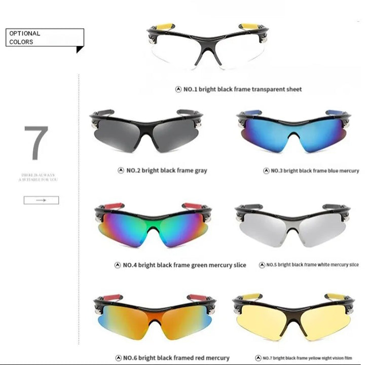 Optimale winddichte Sportsonnenbrille für Radfahren, UV-Schutz, klare Sicht bei jeder Wetterlage.