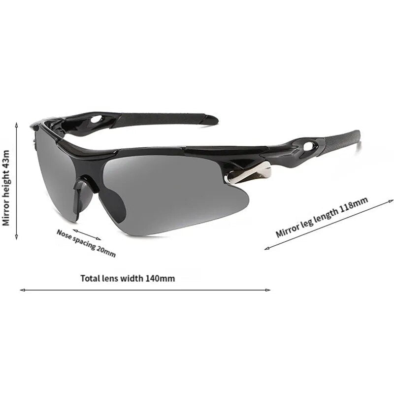 Hochwertige Fahrradsonnenbrille, winddicht, unisex, schützt Augen beim Radfahren bei jedem Wetter.