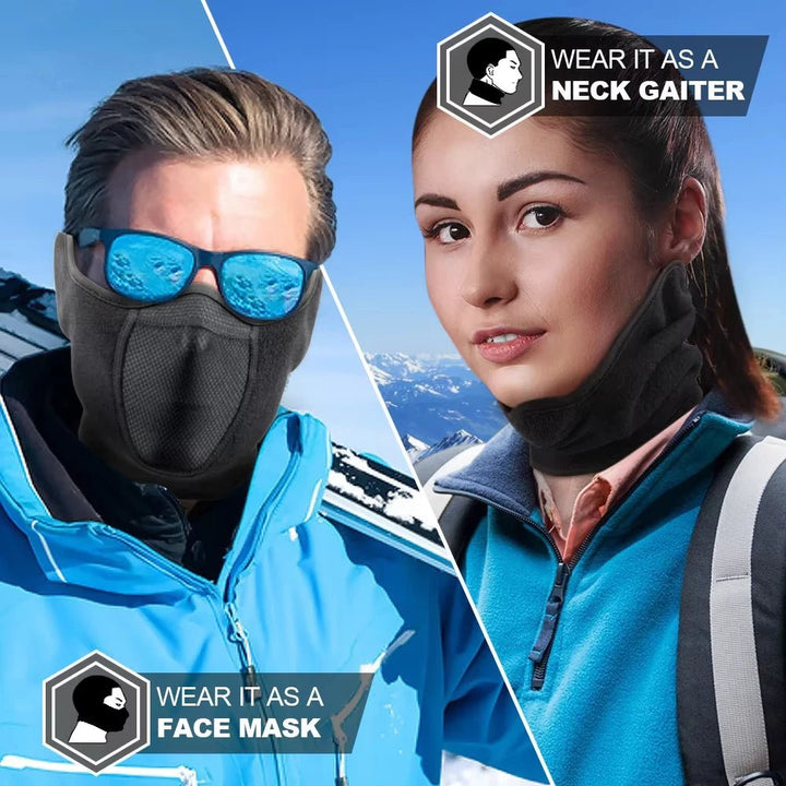 Robuste winddichte Gesichtsmaske aus Thermofleece, schützt bei kalten Outdoor-Aktivitäten optimal.