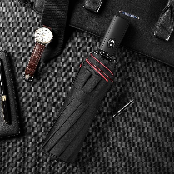 Unisex Winddichter Sturmschirm, robust & automatisch öffnend, ideal für starken Regen und Wind.