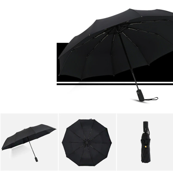 Hochwertiger unisex Sturmschirm, winddicht & robust, mit automatischem Öffnen für extreme Wetterlagen.