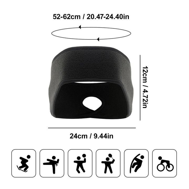 Nahaufnahme des winddichten Ohrwärmer-Stirnbands von WINDGUARD; perfekter Kälteschutz beim Outdoor-Sport.