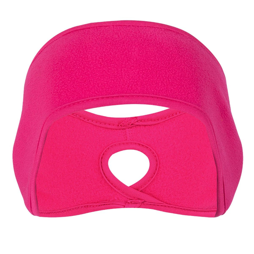 Person trägt winddichtes WINDGUARD Ohrwärmer-Stirnband beim Laufen im Winter; Kälteschutz & Komfort.