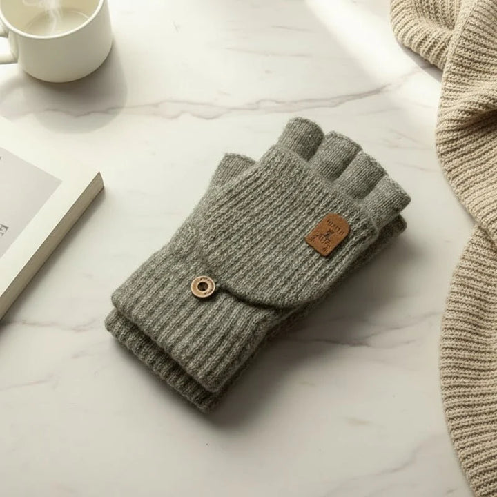 Unisex Winter-Halbfingerhandschuhe, warm & touchscreen-kompatibel. Ideal für Kälte und Smartphone-Nutzung.