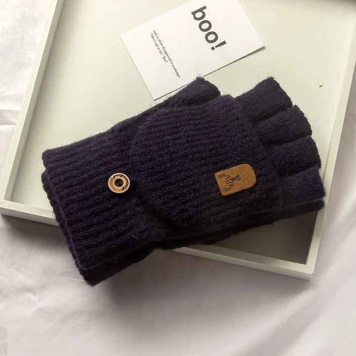 Warme Unisex-Handschuhe für den Winter. Halbfingerdesign für maximale Flexibilität und Touchscreen-Nutzung bei Kälte.