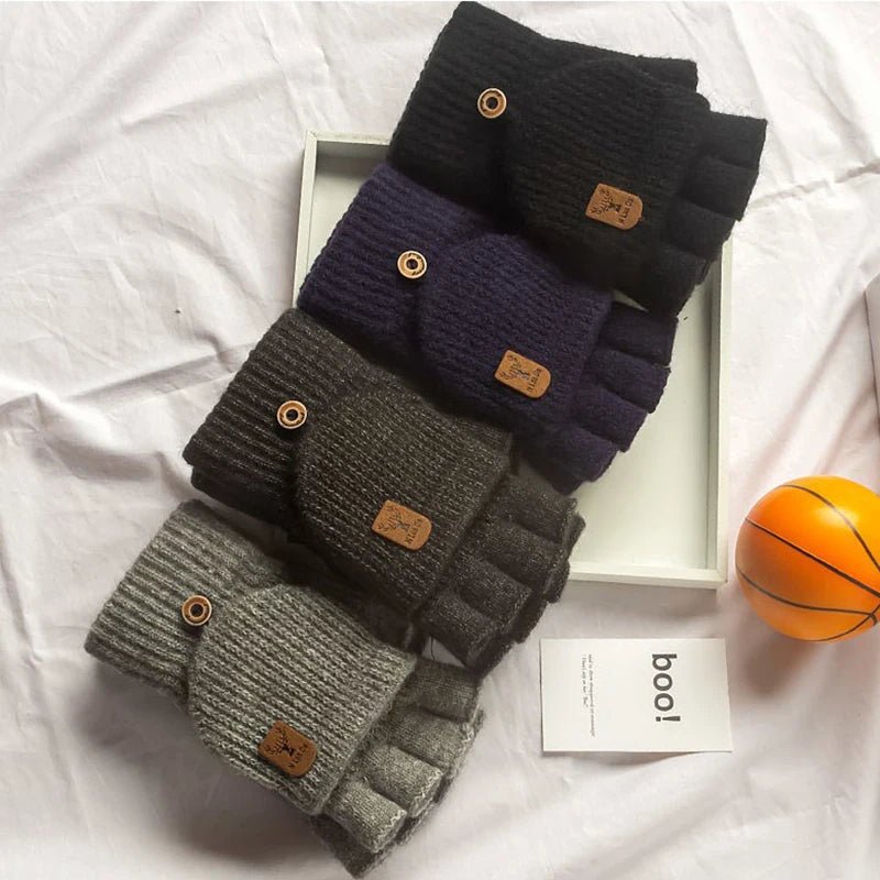 Schütze deine Hände vor Kälte mit diesen warmen Unisex-Halbfingerhandschuhen. Touchscreen-kompatibel für unterwegs.