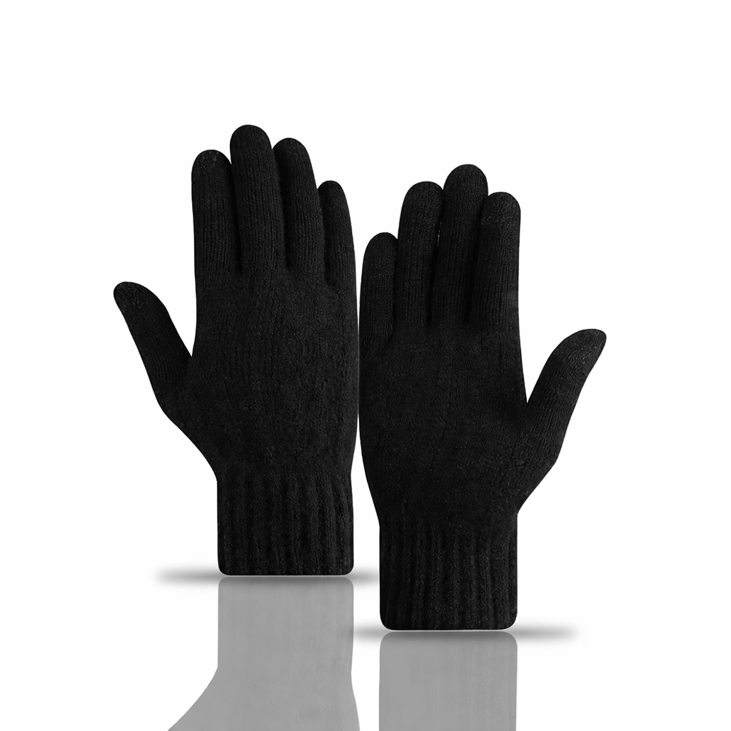Innenseite der Touchscreen-Handschuhe, rutschfestes Material für sicheren Griff bei Outdoor-Aktivitäten im Winter.