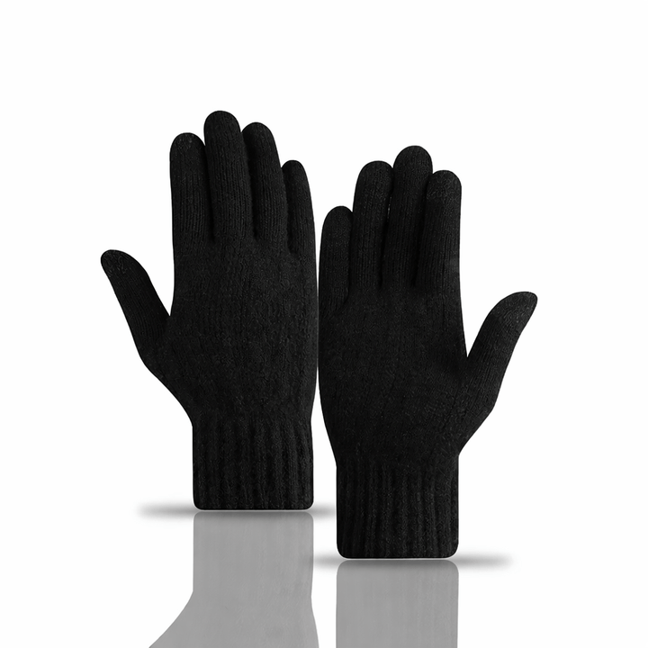Innenseite der Touchscreen-Handschuhe, rutschfestes Material für sicheren Griff bei Outdoor-Aktivitäten im Winter.