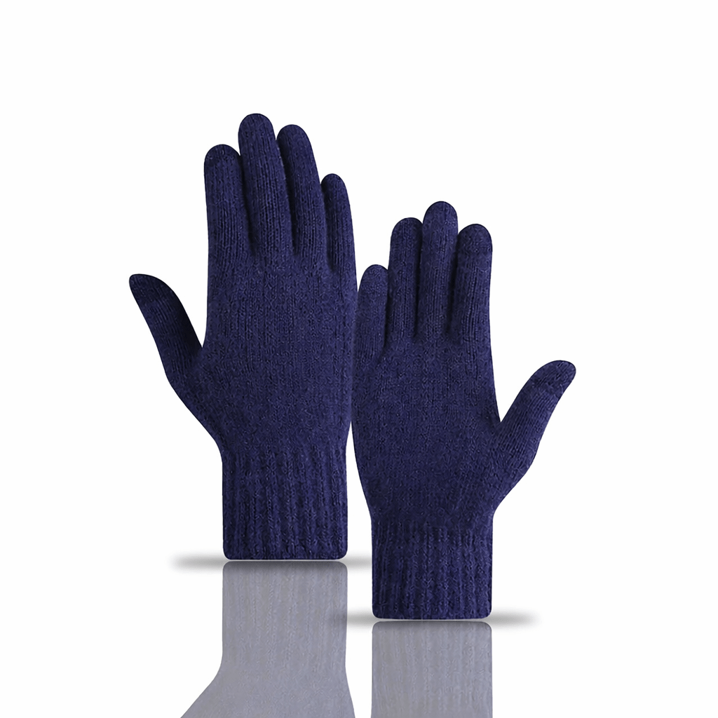 Stapel warmer Unisex Winter-Touchscreen-Handschuhe in verschiedenen Farben, für smarte Hände und Kälteschutz.