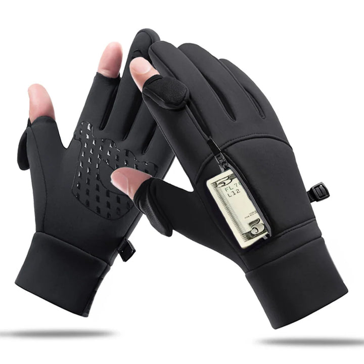 Unisex Winterhandschuhe mit Klappfinger, wasserdicht & Touchscreen. Ideal für Outdoor-Sport.