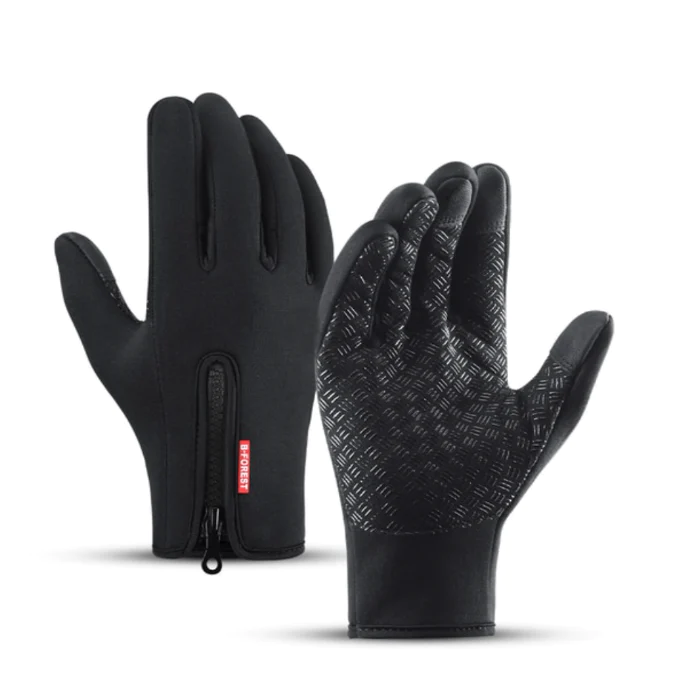 Unisex Winterhandschuhe schwarz, wasserdicht, winddicht & touchscreen-fähig für Outdoor-Sport & Kälteschutz.