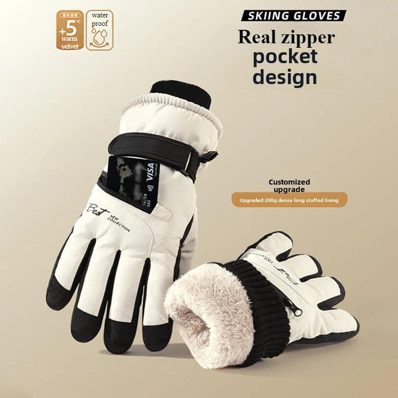 Unisex Winterhandschuhe, wasserdicht & rutschfest für Outdoor-Sport, mit Touchscreen-Funktion.