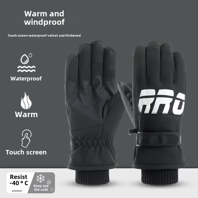 Strapazierfähige Unisex Winterhandschuhe, wasserdicht, rutschfest & langlebig für alle Outdoor-Sportarten.