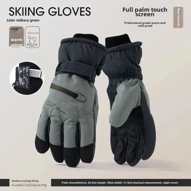 Hochwertige Unisex Winterhandschuhe, wasserdicht, rutschfest & touchscreen-fähig für alle Outdoor-Aktivitäten.