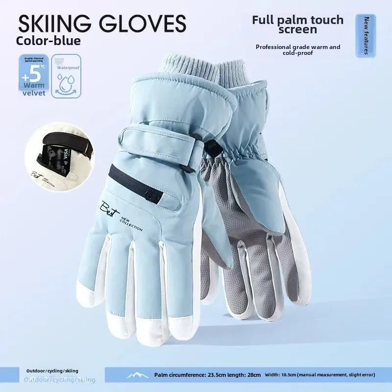 Stylische Unisex Winterhandschuhe in Schwarz, wasserdicht, warm & touchscreen-fähig, für Alltag & Sport.