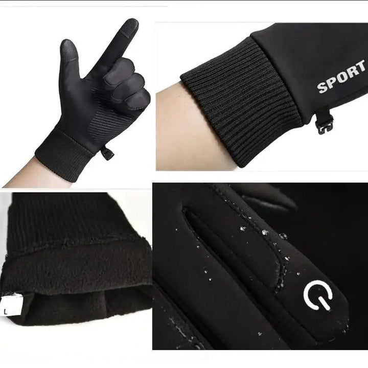 Warme Unisex Winterhandschuhe, wasserdicht & touchscreenfähig, ideal für alle Outdoor-Aktivitäten.