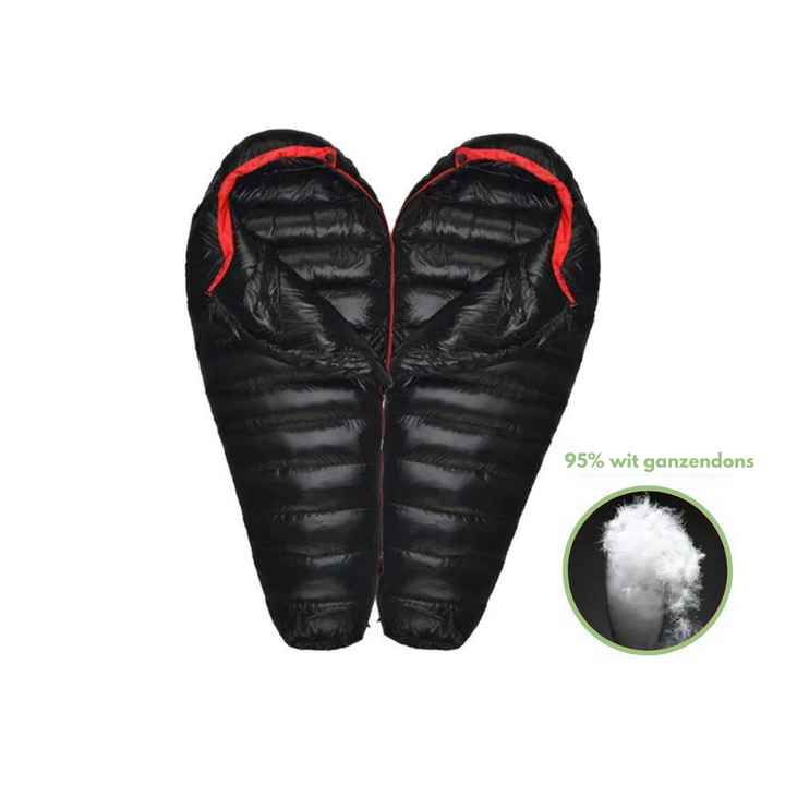 ArcticNest Frostschutz Winterschlafsack, zuverlässiger Kälteschutz für Outdoor-Expeditionen und winterliches Camping.