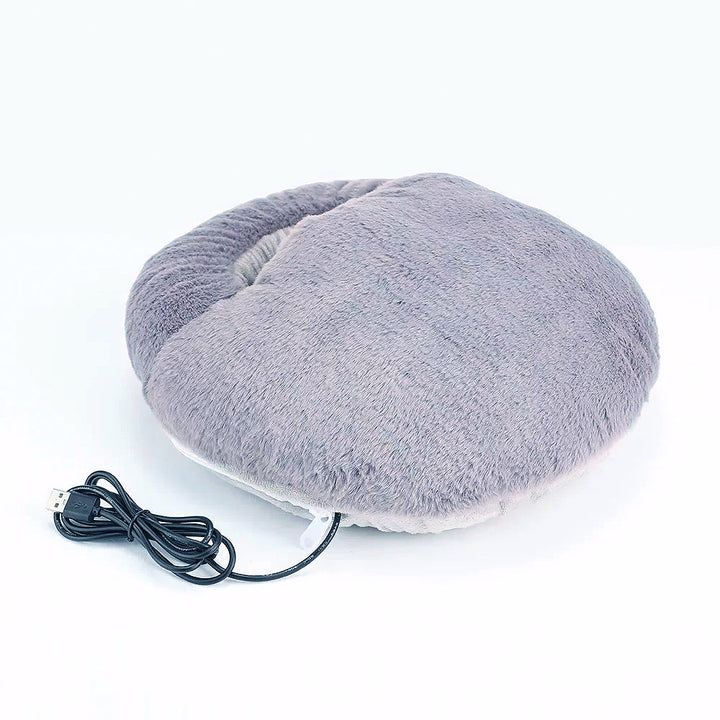 Unisex XL Fußwärmer elektrisch, beheizt über USB. Weicher Plüsch sorgt für langanhaltende Wärme und Gemütlichkeit im Winter.