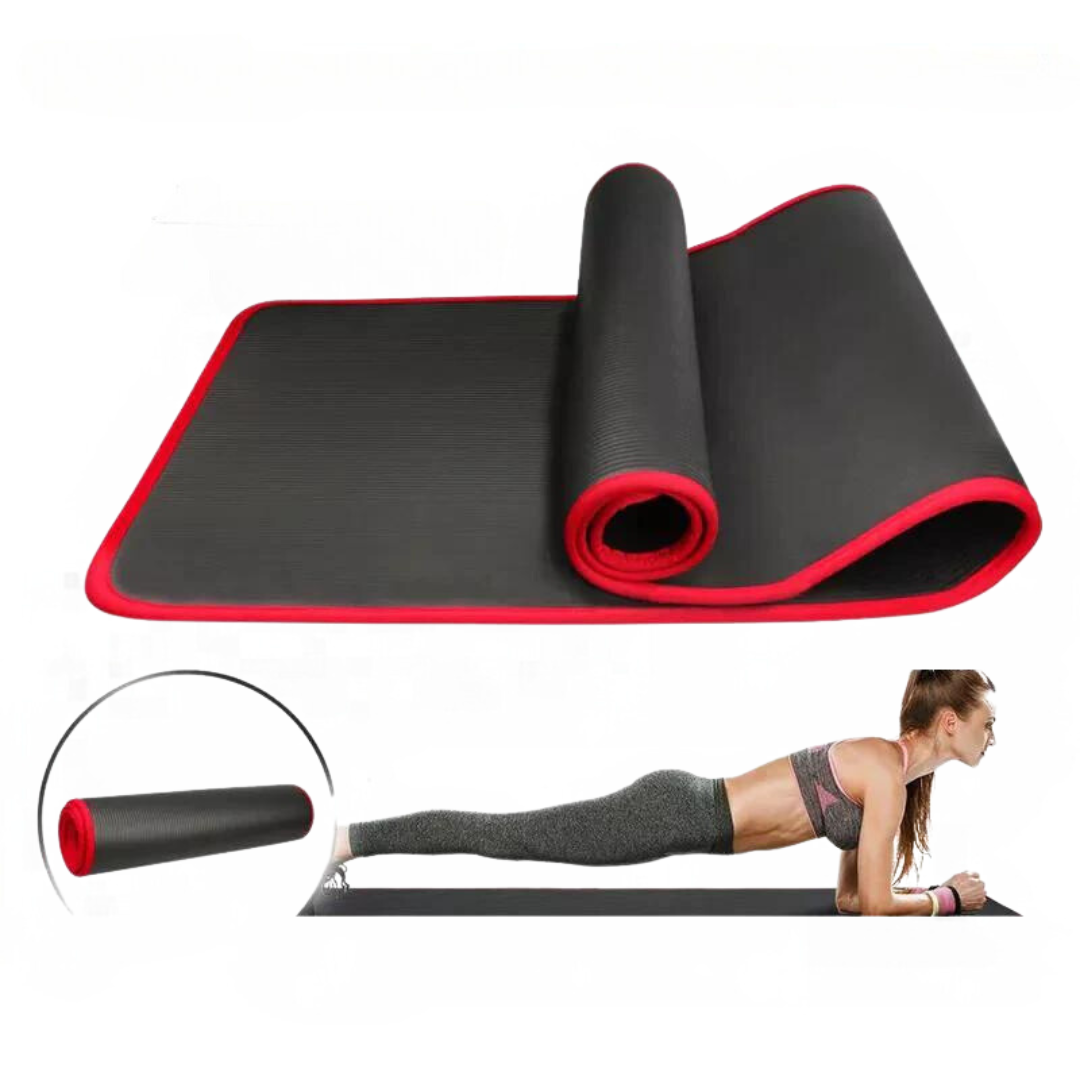 Komfortable 10mm Yogamatte für Gelenkschonung bei Fitness, Yoga, Pilates und Gymnastik.