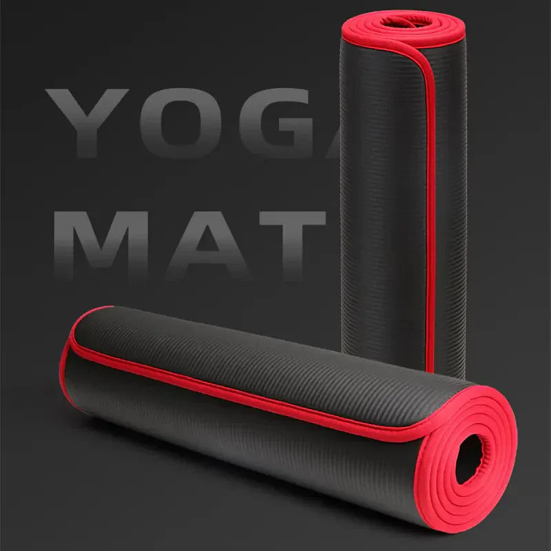 Extra dicke 10mm Sportmatte, rutschfest, ideal für intensives Workout und Training.