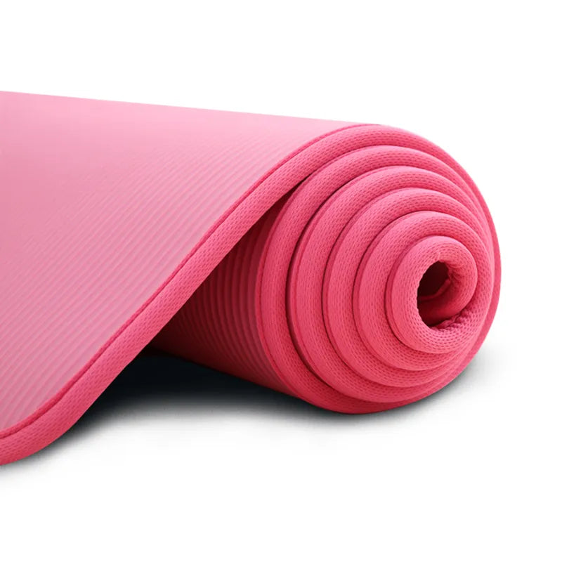 Robuste, extra dicke 10mm Yogamatte, rutschfest, für langanhaltenden Komfort und Sport.