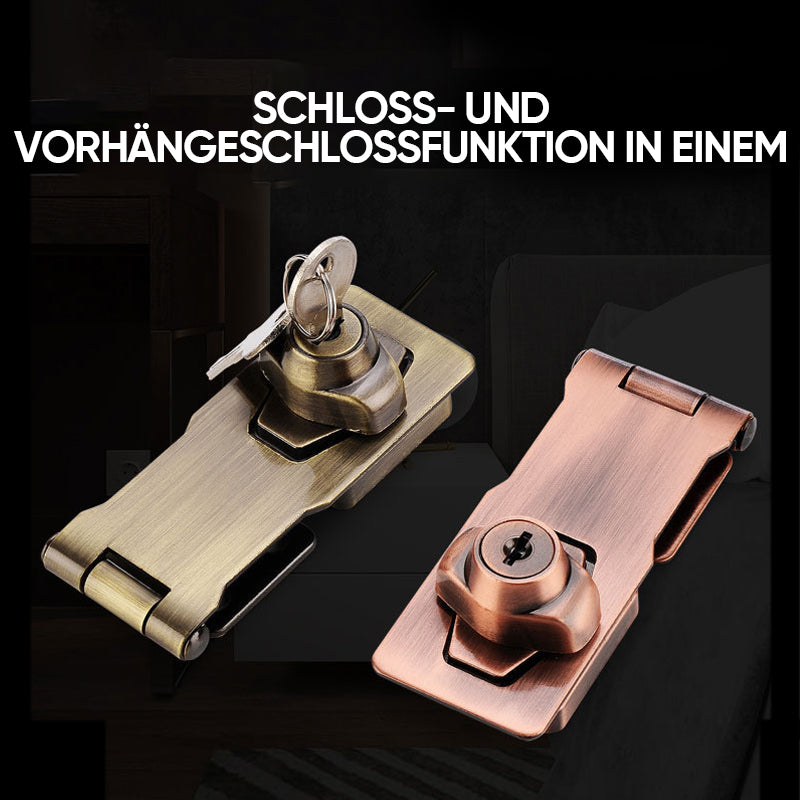 Diebstahlsicheres Schrankschloss, bohrlos, ideal für Schränke und Schließfächer im Haushalt.