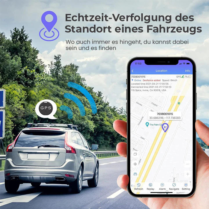 Universal GPS Tracker für Fahrzeuge, Wertgegenstände. Echtzeit-Ortung & Diebstahlschutz, kleines, unauffälliges Design.
