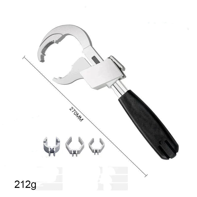 Effizientes Installationswerkzeug: Universal GripMax Duo-Schlüssel für professionelle & Heimwerkeraufgaben.