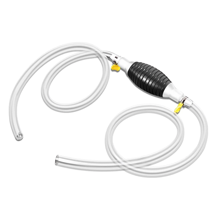 Praktische Siphonpumpe für verschiedene Flüssigkeiten. Perfekt als Garagenhelfer und für Auto-Wartung.