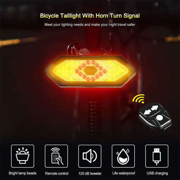 Helles LED Fahrrad Rücklicht für erhöhte Sichtbarkeit und Sicherheit auf der Straße, ideal für Nachtfahrten.