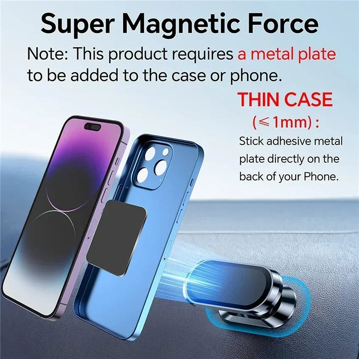 Magnetischer Kfz-Handyhalter für Navigation und Freisprechen; fester, rutschfester Grip.