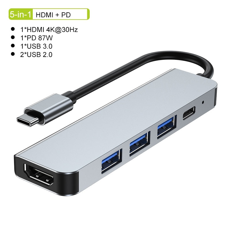 Hochleistungs-USB-C Dockingstation mit Thunderbolt 3, HDMI 4K & schnellem SD-Kartenleser.