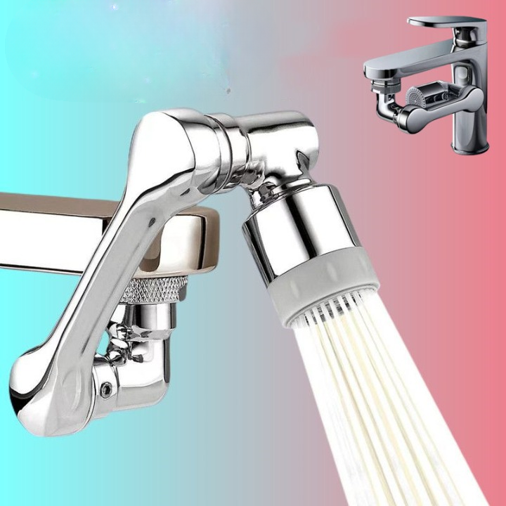 Moderner Edelstahl Wasserhahn Extender mit 1080° Drehung. Ideal für Spülbecken & Badarmatur.